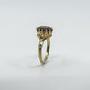Vintage 9ct Gold 2ct Amethyst Solitaire Ring Size O - P (Birmingham 1994)