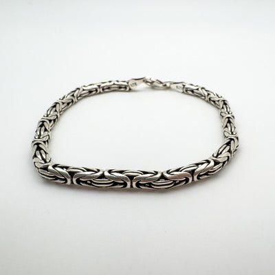 8.5” Byzantine Bracelet in Sterling Silver 925