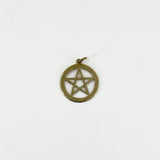 Vintage 9ct Rose Gold Engraved Pentagram / Pentacle Pendant 375 (Birm 1973)