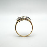 Antique 18ct Gold1.80ct Trilogy Sapphire & Rose Cut Diamond Ring Size R - S