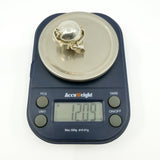 Vintage Sterling Silver Chunky Orb Photo Locket 925 