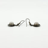 Sterling Silver Cultured Pearl Drop Sheperd Hook Earrings 925