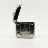 Large Antique 1904 Sterling Silver Reversible Vesta Case Engraved Locket 925