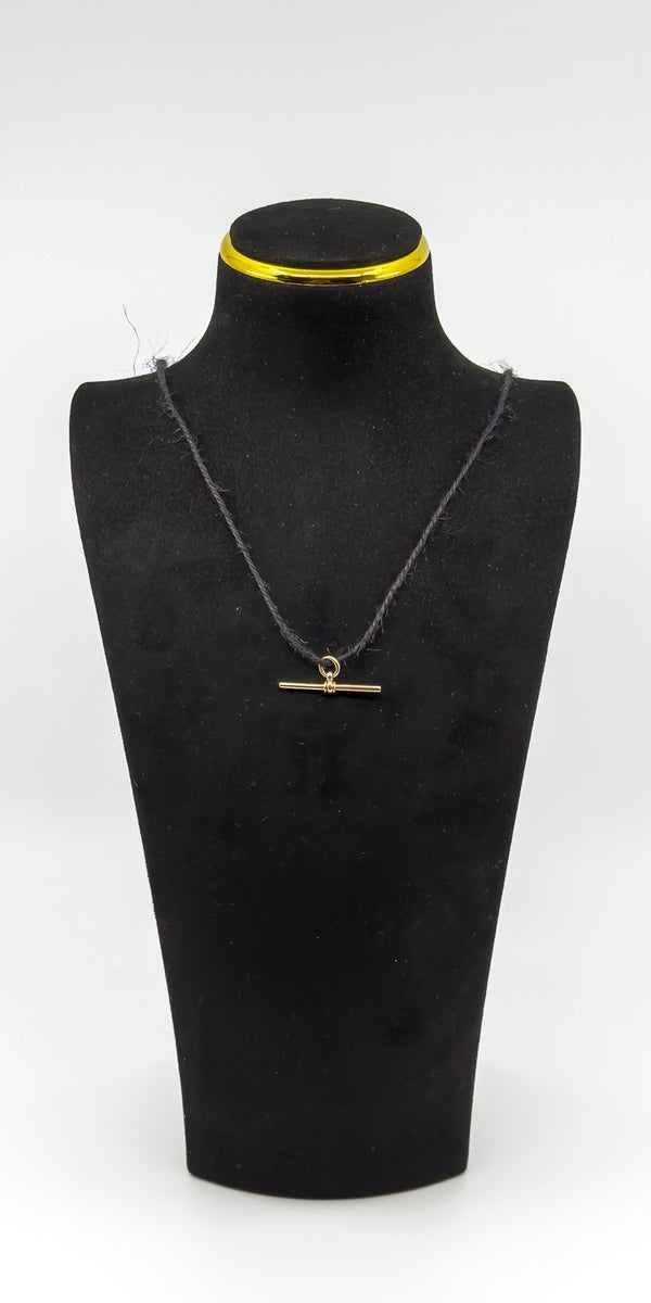 Vintage Antique 9ct Rose Gold T-Bar Pendant 375