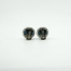 Vintage Sterling Silver Jasper Ware Blue Cameo Clip on Earrings 925