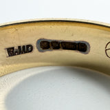 Vintage 9ct Gold Celestial Starry Engraved Full Band Ring 375 Size O (1977)