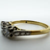 Vintage 18ct Gold & Platinum 0.40ct Diamond Trilogy Engagement Ring Size P