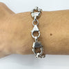 Chunky Oval Hoops & Links 7.5” Bracelet 925 28g