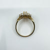 Vintage 9ct Gold Opal & Diamond Cluster Ring 375 Size U - V (Birmingham 2005)