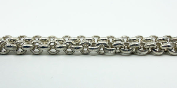 Chunky Vintage Sterling Silver 33” Rolo Links Chain & Dog Clip 925 60g 1997