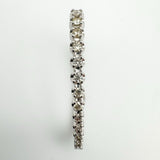 10ct White Gold Large Diamond Hoop Earrings