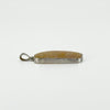 Large Chunky Vintage Yellow Agate Fob Pendant 925 