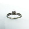 9ct White Gold Diamond Engagment Ring 375 Size L
