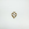 Vintage 9ct Gold Heart CZ Pendant 
