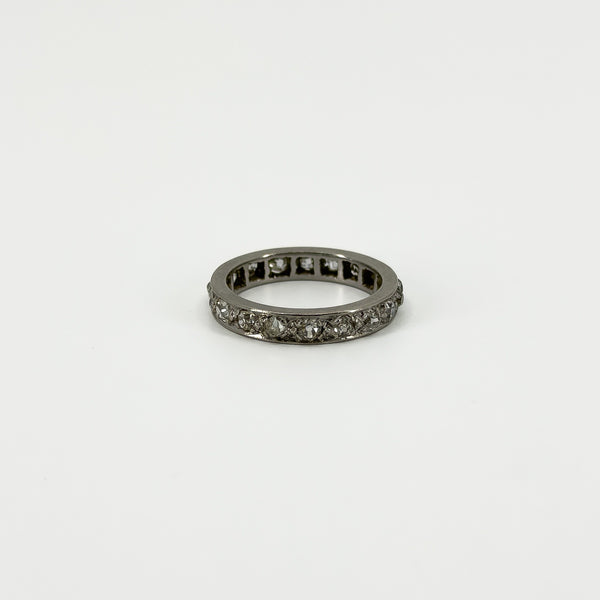 Antique Platinum Old Cut Diamond Full Eternity Band / Ring 950 Size J