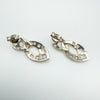 Vintage Sterling Silver Kit Heath Celtic Oval Double Drop Earrings 925