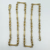 Vintage 9ct Gold 24” Bar & Twisted Links Chain / Necklace 37.5g Fancy Link 1992