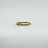 9ct Gold 0.48ct Blue Diamond Half Hoop Eternity Ring 375 Size N