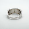 Diamond Half Hoop Band / Ring in Sterling 925 Size N Stacking Eternity Wedding