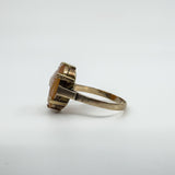 Vintage 9ct Gold Large Chunky Carved Cameo Ring 375 Size P