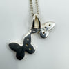 CZ Double Butterfly Pendant & 16” Necklace in Sterling Silver 925