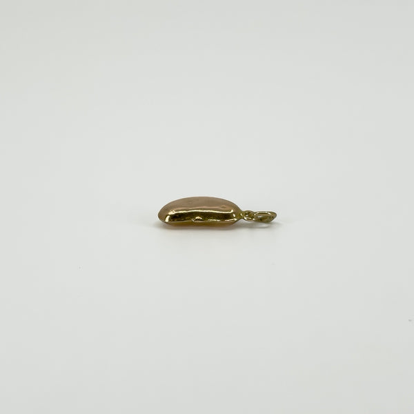 Tiny Antique 9ct Gold Rose Gold Lucky Bean Pendant / Charm 375