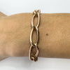 Antique Chunky 9ct Rose Gold Oval Links Bracelet 8" inch