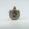 Antique 9ct Gold Turquoise Double Sided Glass Locket 375