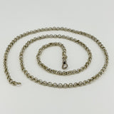 Chunky Vintage Sterling Silver 31.5” Rolo Belcher Links Chain / Necklace 925