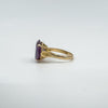 Vintage 14ct Gold 8.50ct Colour Change Purple Sapphire Size J - K