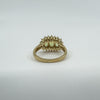 14ct Gold 1.10ct Green Peridot Cluster Ring 585 Size M 1/2 Engagement