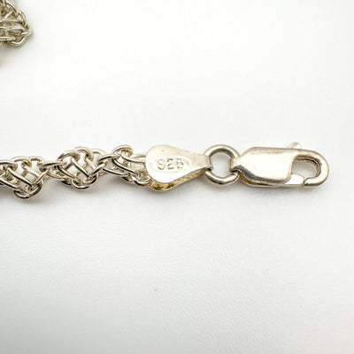 Twisted Links Matching Bracelet & 18” Necklace Set in Sterling Silver 925