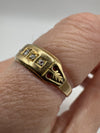 Rare Antique 15ct Gold Rose Cut Diamond Ring 625 Size O (Chester 1885)