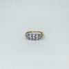 9ct Gold Tanzanite Cluster Ring Size V (Birmingham 2006) 