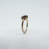 New Cognac Diamond Boat Ring Rose Gold Vermeil overlay in Sterling Silver