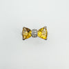 2.40ct Citrine & CZ Bow Ring in Sterling Silver 925 Size R Engagement Stacking