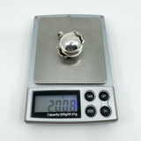 Vintage Sterling Silver Chunky Orb Photo Locket 925 Heavy 20g