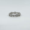 New CZ Pear Cut Full Band Ring in Sterling Silver 925  Size N Eternity Wedding 