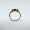 New Cognac Diamond Boat Ring Rose Gold Vermeil overlay in Sterling Silver