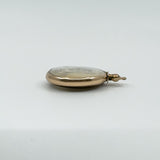 Antique 9ct Rose Gold Small Double Sided Glass Locket (Chester 1900)