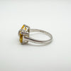 2.40ct Citrine & CZ Bow Ring in Sterling Silver 925 Size R Engagement Stacking