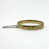 Vintage Rolled Gold Oval Foliate Engraved Hinged Bangle / Bracelet