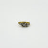Vintage 18ct Gold & Platinum 0.45ct Diamond Trilogy Ring 750 Size K