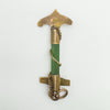 Antique 9ct Rose Gold Jade Nautical Anchor Pendant / Charm