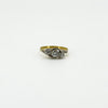 Vintage 18ct Gold & Platinum 0.45ct Diamond Trilogy Ring 750 Size K