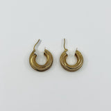 Vintage Chunky Twisted 9ct Gold Mesh Hoop Earrings 375