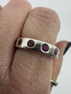 Chunky Sterling Silver 1.20ct Ruby Full Eternity Band / Ring 925 Size P