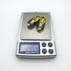 Large Blue Crystal Shoes Brooch by Suzanne Bjontegard
