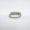 Sterling Silver 1ct Peridot 5x Stone Half Hoop Ring Size N  