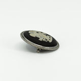 Vintage Sterling Silver Wedgewood Cupid Cherub Jasper Ware Cameo Brooch 925
